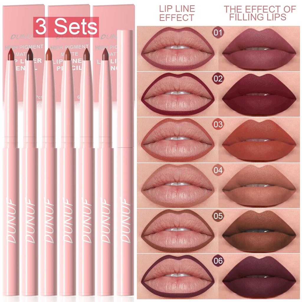 6pcs Lip Liner Pen Set