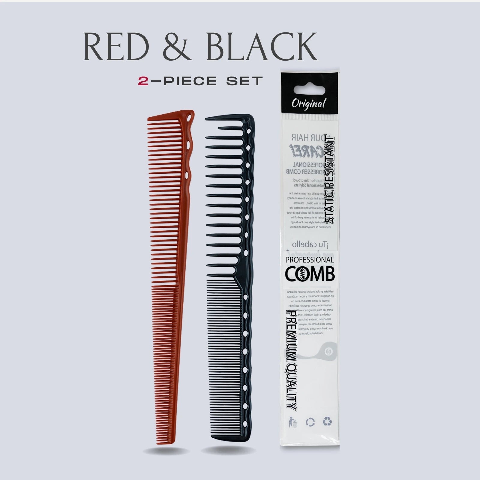 2pcs Set Professional Barbershop Comb