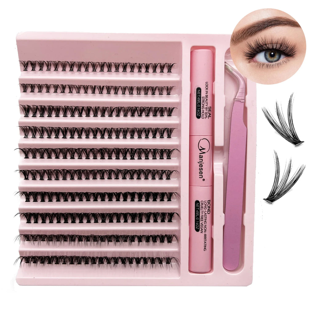 DIY Lashes Extension Kit Eyelashes 200 PCS Clusters Lash