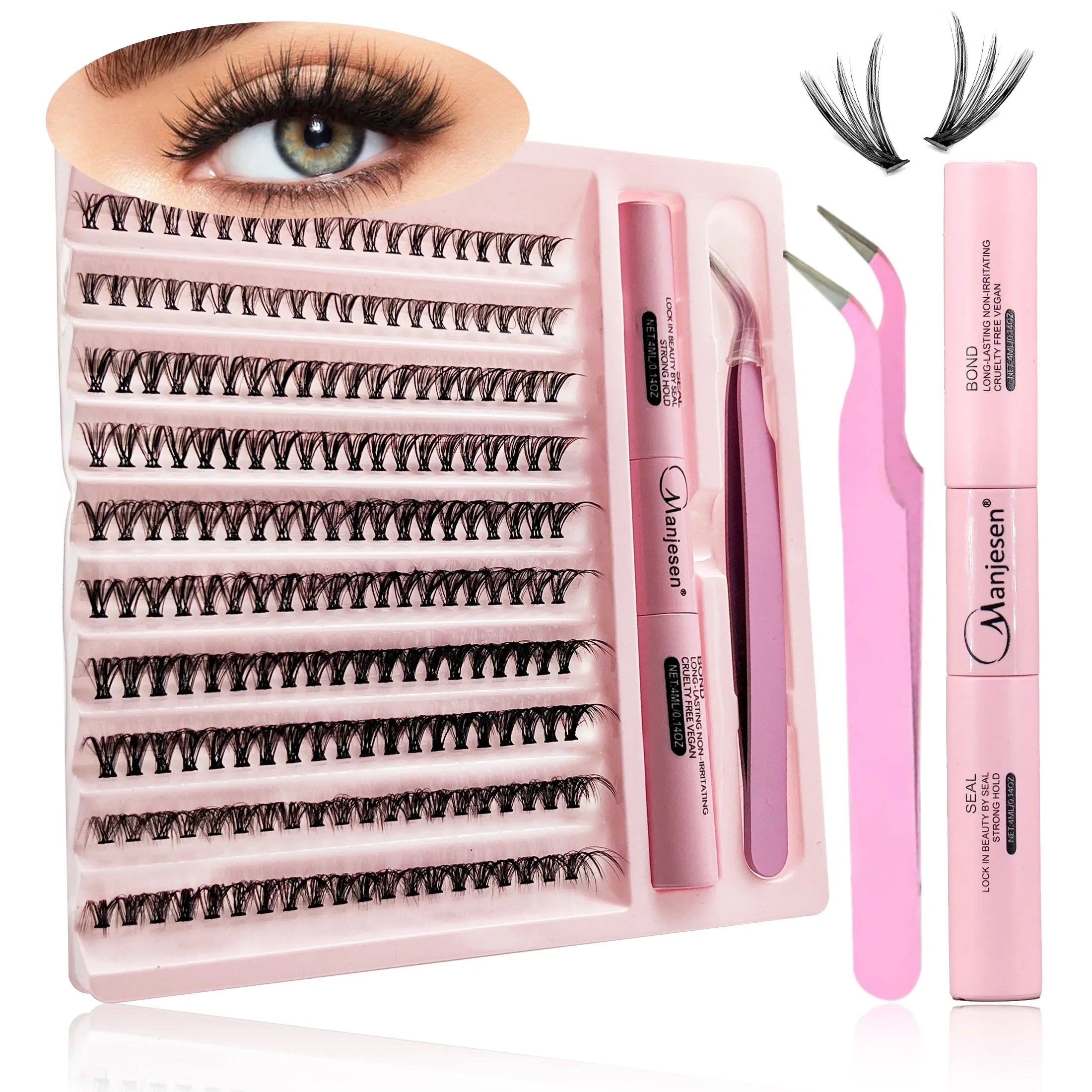 DIY Lashes Extension Kit Eyelashes 200 PCS Clusters Lash