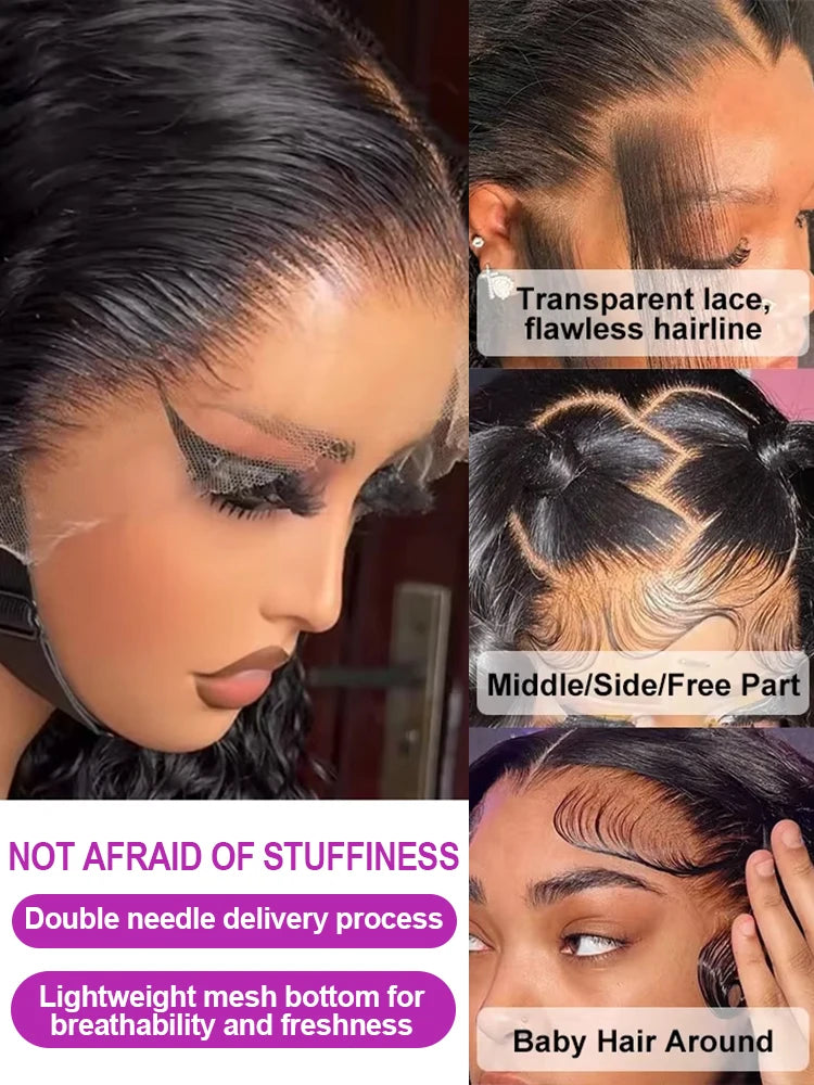 HD Lace Frontal Wig Brazilian Curly Human Hair