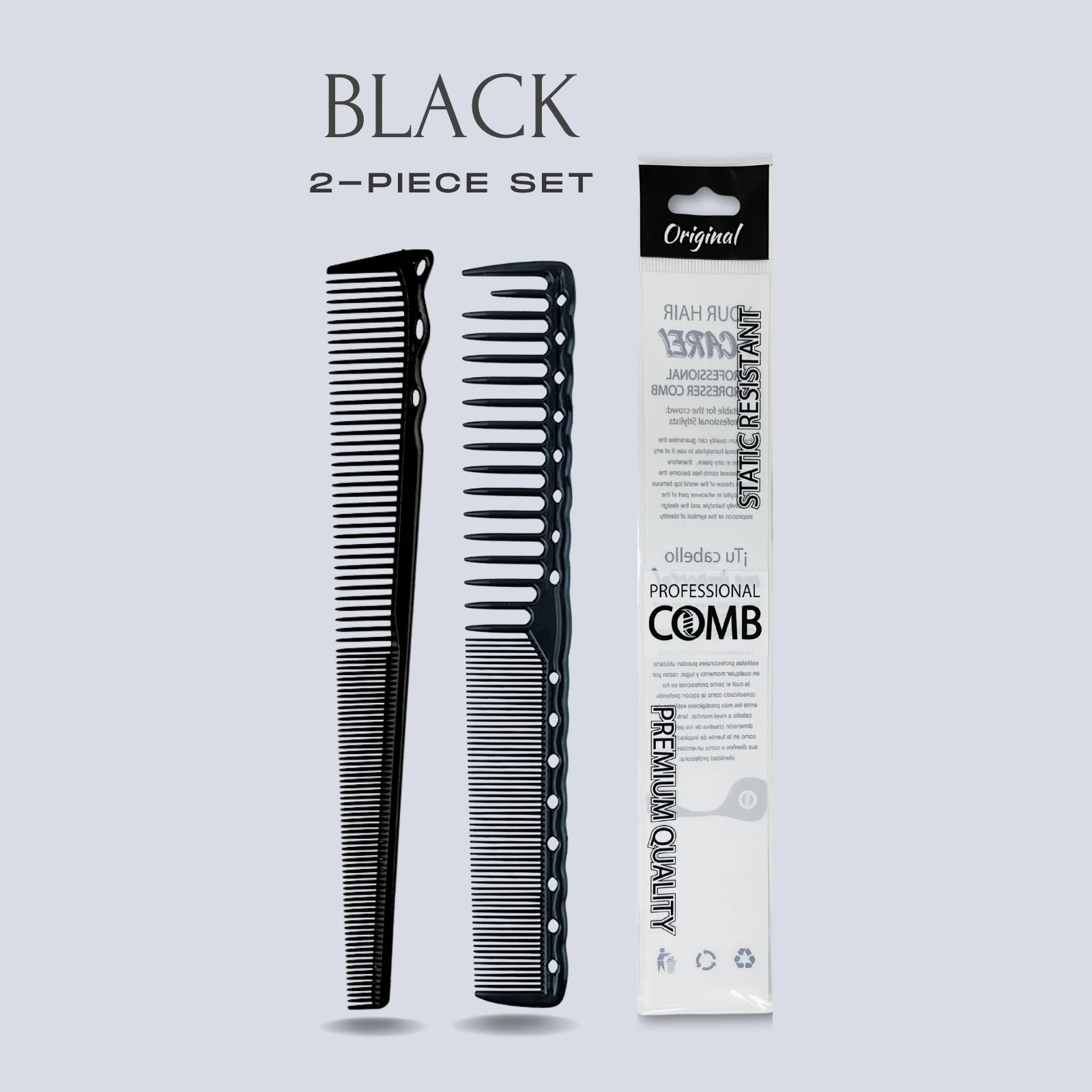2pcs Set Professional Barbershop Comb