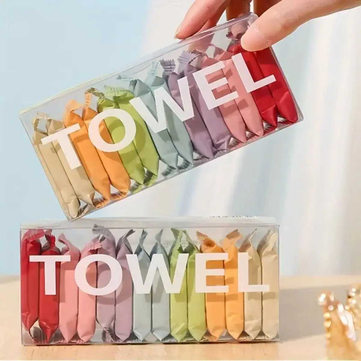 14pcs/set Compressed Cotton Facial Cleansing Towels