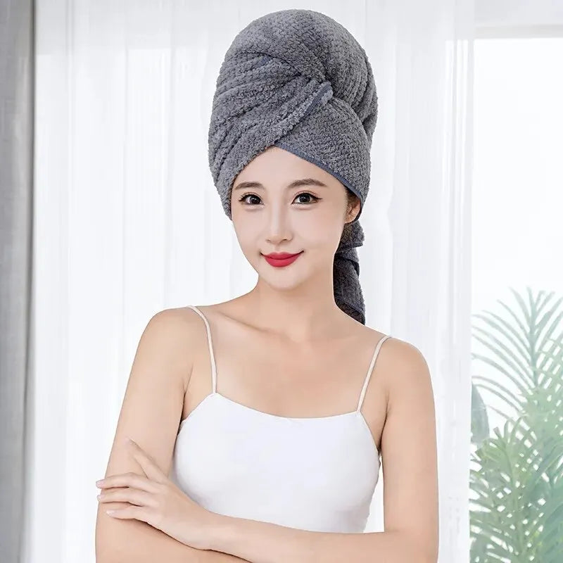 Super Absorbent Elastic Band Head Towel