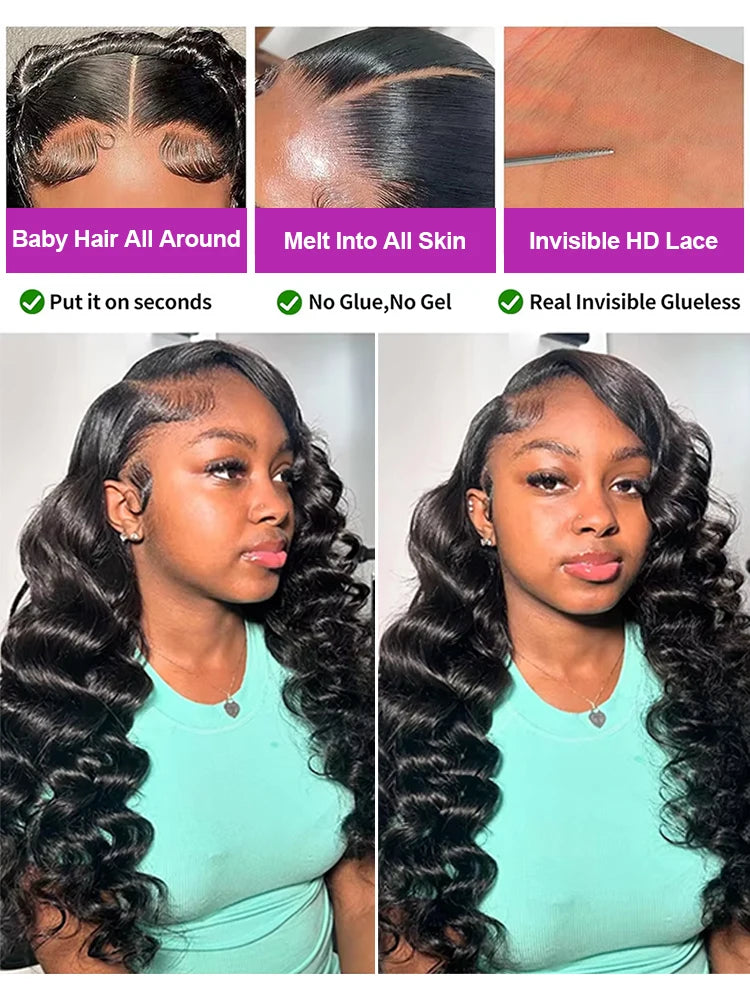 HD Lace Frontal Wig Brazilian Curly Human Hair