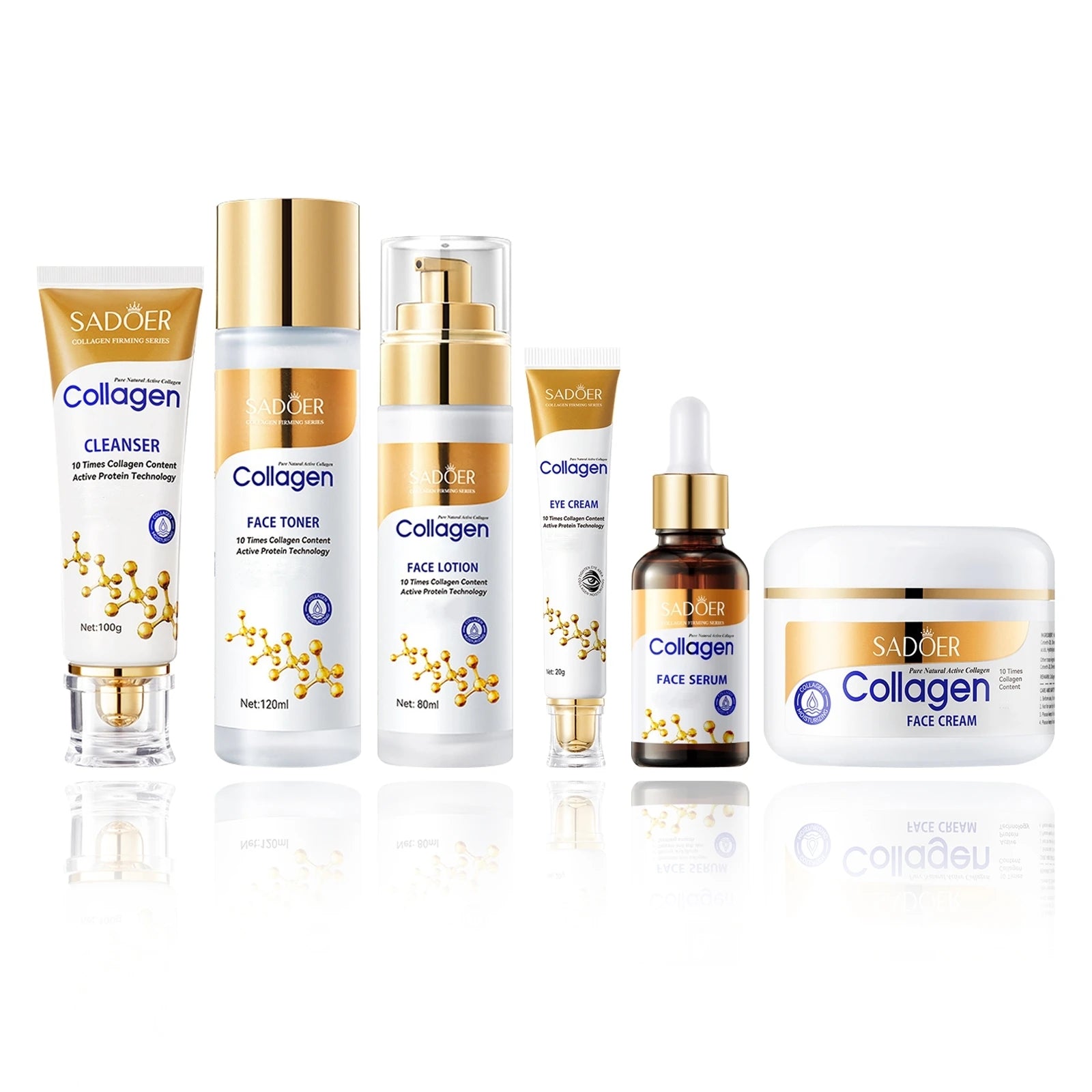 Collagen Skin Care Set, 6-Piece Face Care Sets for Women