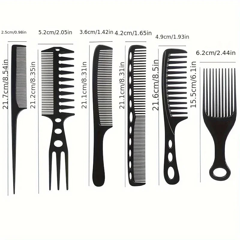 6pcs Hairdressing Combs