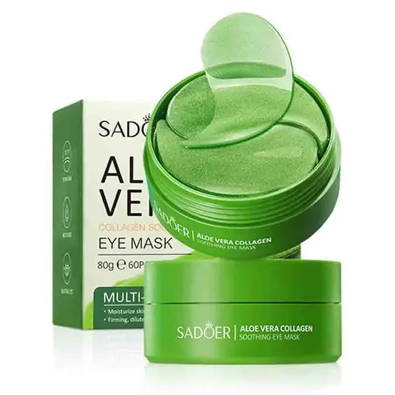 60pcs Aloe Vera Collagen Eye Mask Anti Dark Circles Eyes Bags