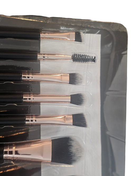 10Pack Black Handle Makeup Applicator Brush Set